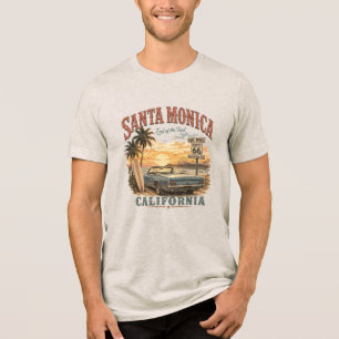 Camiseta Fim da Rota Histórica 66 em Santa Mônica Califórni