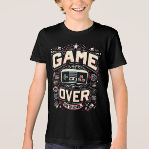 Camiseta Fim de Jogo, De Volta à Escola: Console Retrô