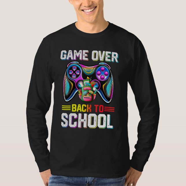 Camiseta Fim de Jogo De Volta à Escola Para Professores Alu (Frente)