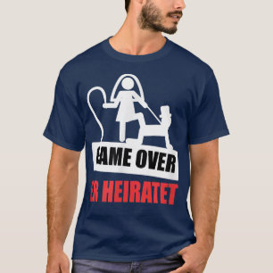 Camiseta Fim de Jogo Ele Casou Festa Casamento Noivo