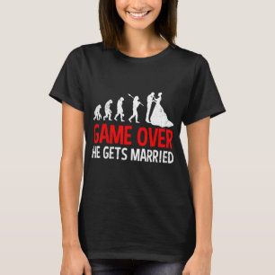 Camiseta Fim de jogo ele se casa noivo despedida de soltei