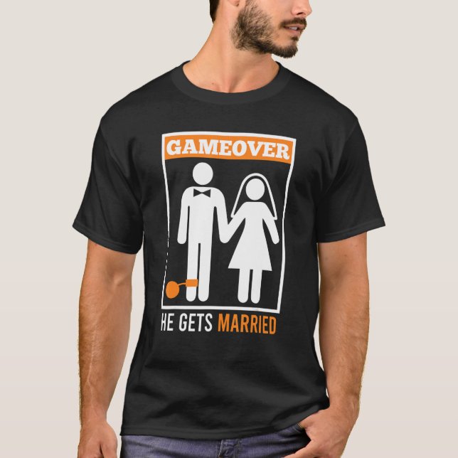 Camiseta Fim de jogo marido noivo despedida de solteiro (Frente)