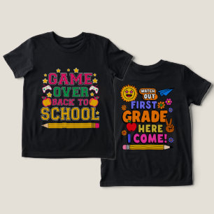 Camiseta Fim de Jogo Roupas Divertidas de Volta às Aulas De