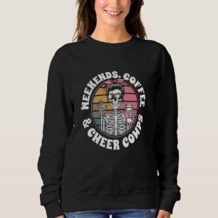 Camiseta Fim De Semana Café Anima Mãe De Uma Mãe Cheerleade