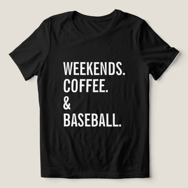 Camiseta Fim de semana Café Baseball Esportivo (Design frontal)