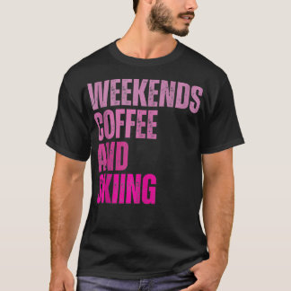 Camiseta Fim De Semana Café E Pele Vintage Retro ski Lover