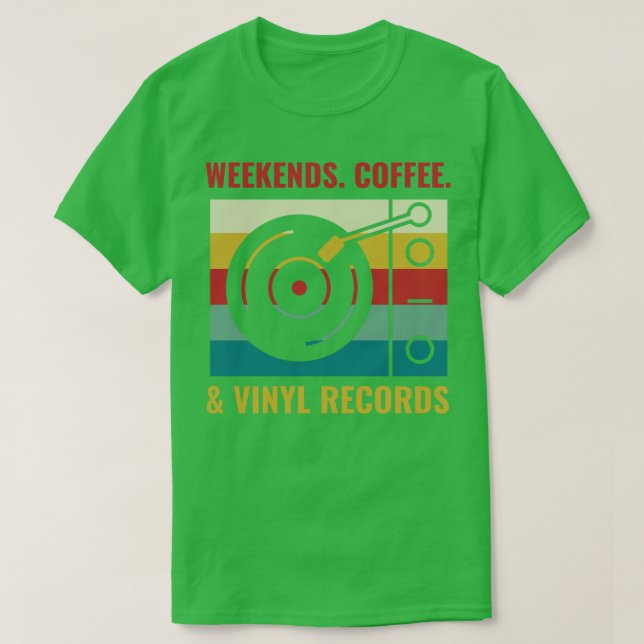 Camiseta Fim de semana Café e Vinil Records Funny LP Lover (Frente do Design)