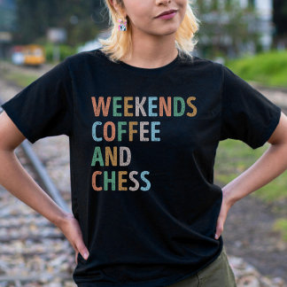 Camiseta Fim de semana Café e xadrez Mãe
