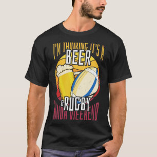 Camiseta Fim de Semana da Cerveja e do Rugby