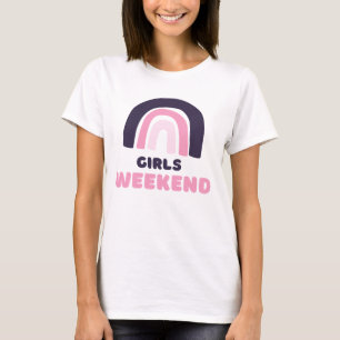 Camiseta Fim de Semana das Meninas Festa de Solteira Retro 