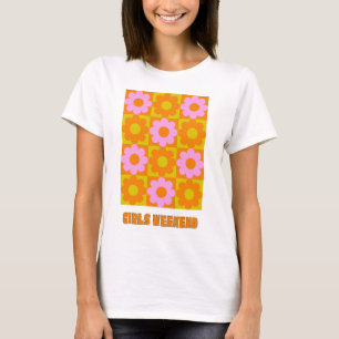Camiseta Fim de Semana das Meninas Festa de Solteira Retro 