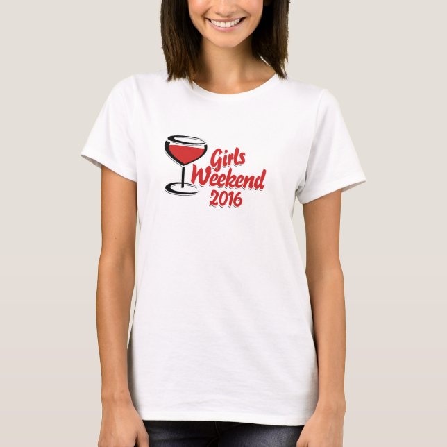 Camiseta Fim de semana das raparigas 2016 (Frente)