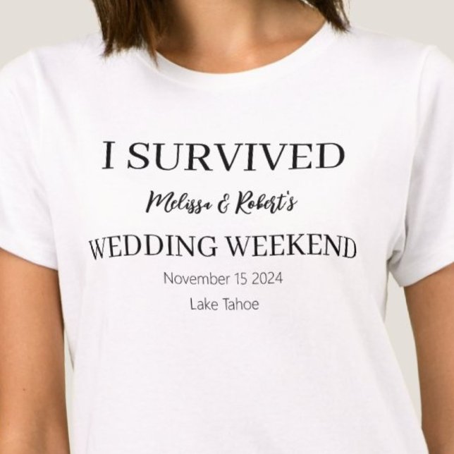 Camiseta Fim de Semana de Casamento Personalizado (Personalized Wedding Weekend T-Shirt)