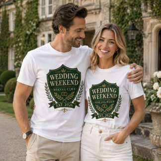 Camiseta Fim de Semana de Casamento Social Personalizado