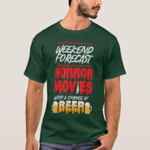 Camiseta Fim de semana de cerveja de filme de terror assust