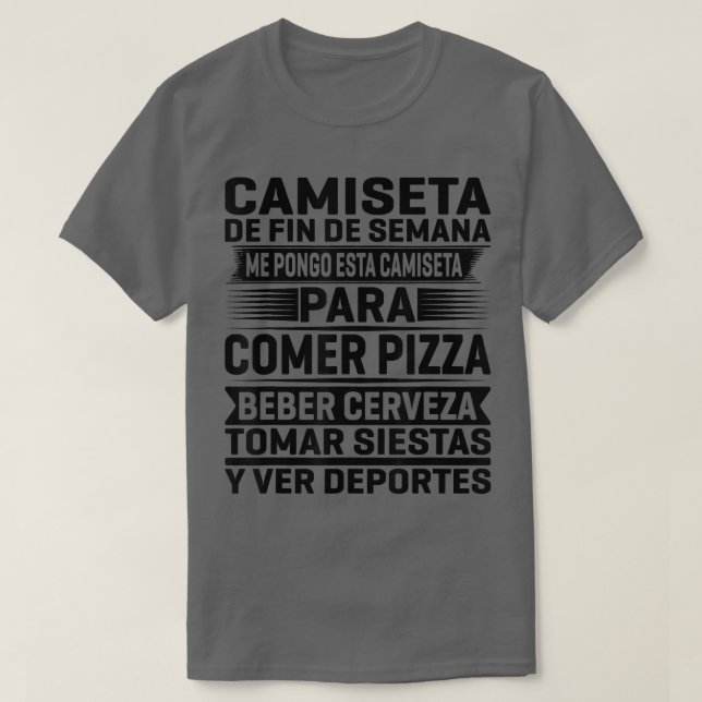 Camiseta Fim de Semana de Comida de Pizza (Frente do Design)