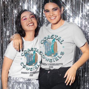 Camiseta Fim de Semana de Cowgirl Costeiras Personalizadas