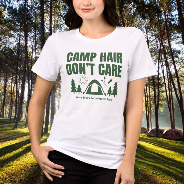 Camiseta Fim de Semana de Despedida de Solteira do Acampame (Criador carregado)