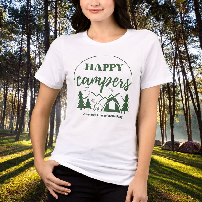 Camiseta Fim de Semana de Despedida de Solteira do Acampame (Criador carregado)