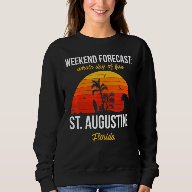 Camiseta Fim de Semana de Férias da Praia da rua Augustine  (Frente)