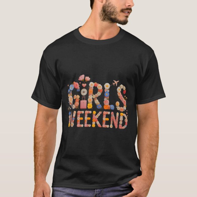 Camiseta Fim de semana de garotas fofas melhores amigas fér (Frente)