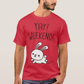 Camiseta Fim De Semana De Um Pequeno Coelhinho Bonito