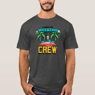 Camiseta Fim de Semana do Dia do Trabalhador Esqueleto Surf