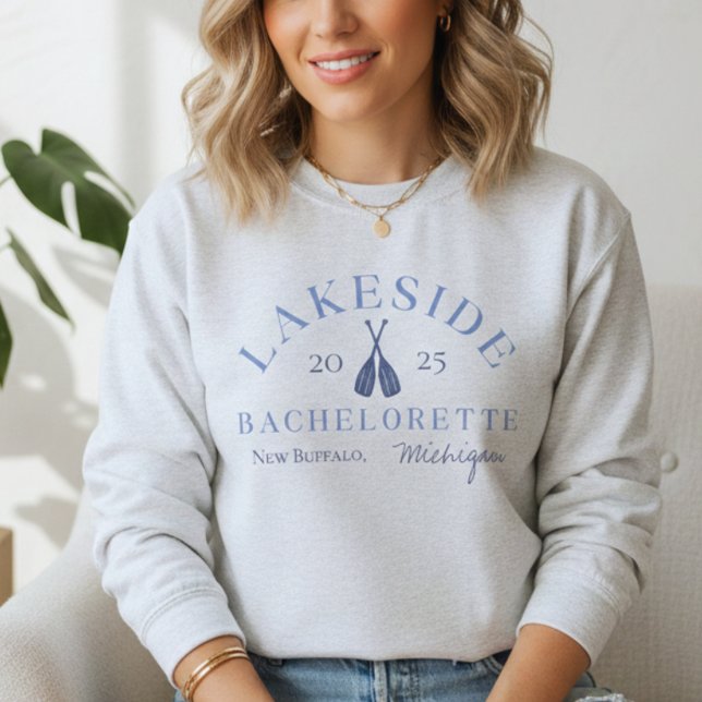 Camiseta Fim de Semana do Lago Clássico Bachelorette Girls (Classic Coastal Lake Bachelorette Sweatshirt)