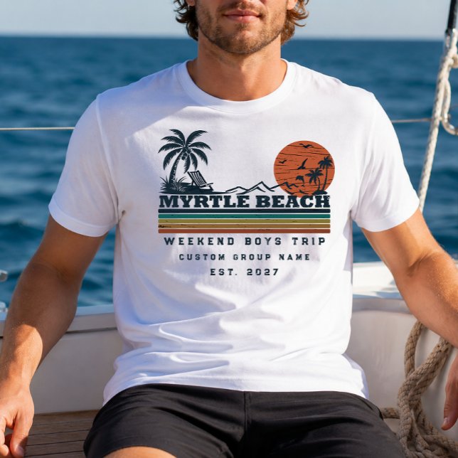 Camiseta Fim de Semana Personalizado em Myrtle Beach para F (Criador carregado)