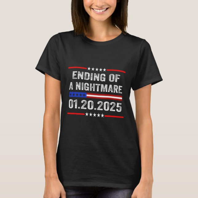 Camiseta Fim De Uma Noite Assustadora 20 De Janeiro De 2025 (Frente)