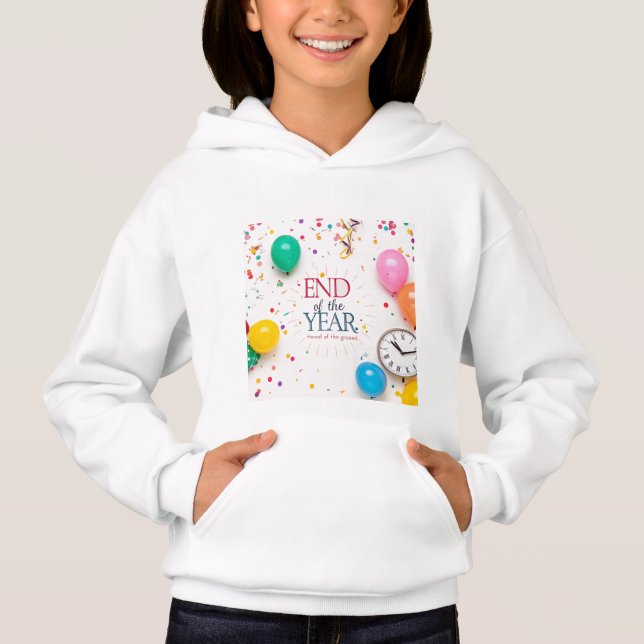 Camiseta Fim do Ano Celebração Hoodie. (Frente)