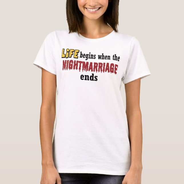Camiseta Fim do casamento noturno (Frente)