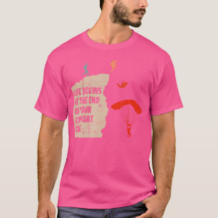 Camiseta Fim Do Céu De Sobreposição Da Zona De Conforto