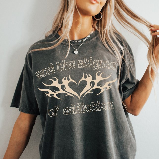 Camiseta Fim do estigma do Vício | Sensibilização para a so (Criador carregado)