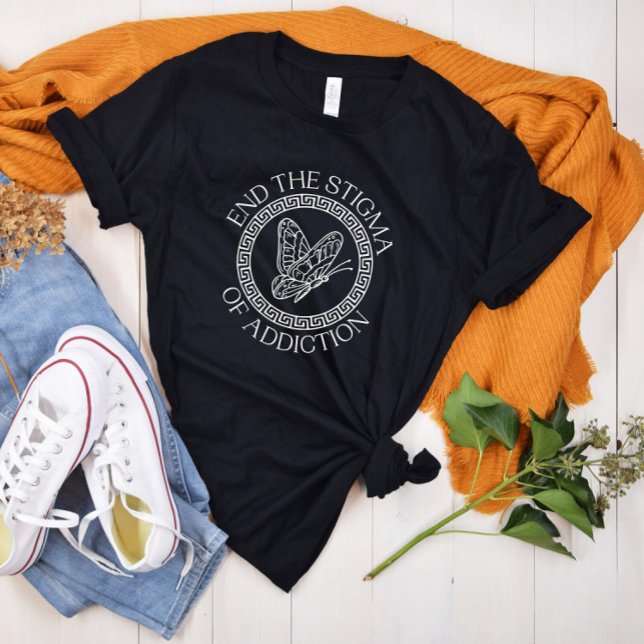 Camiseta Fim do estigma do Vício | Sensibilização para a so (Criador carregado)