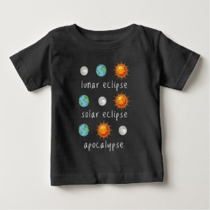 Camiseta Fim do Mundo Divertido Eclipse Lunar Solar