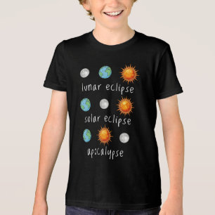 Camiseta Fim do Mundo Divertido Eclipse Lunar Solar