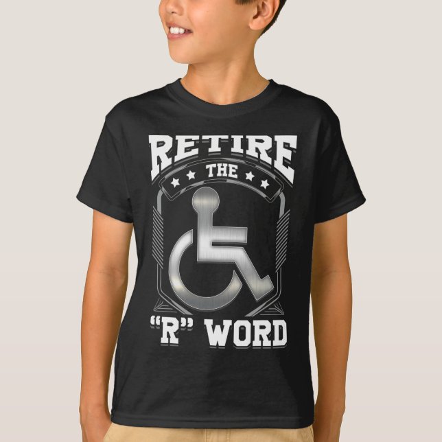 Camiseta Fim do RWord Wheelhall Disabled Disability Awar (Frente)
