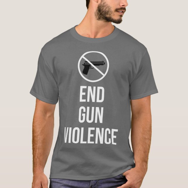 Camiseta Fim do Visto de Controle de Armas de Violência con (Frente)