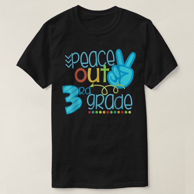 Camiseta Fim Engraçado do 3º Ano Escolar (Frente do Design)