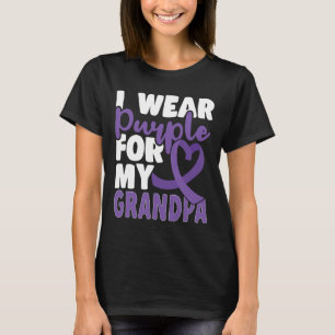 Camiseta Fim Heimer Eu Uso Roxo Pelo Meu Avô Demência A