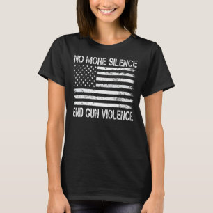 Camiseta Fim Suficiente do Visto Anti-Arma Violência Contra