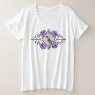 Camiseta Fim Throated do colibri do rubi acima da