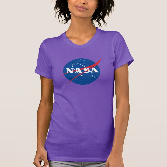 Camiseta fina (Nebula Roxo) da NASA Icônica (Frente)