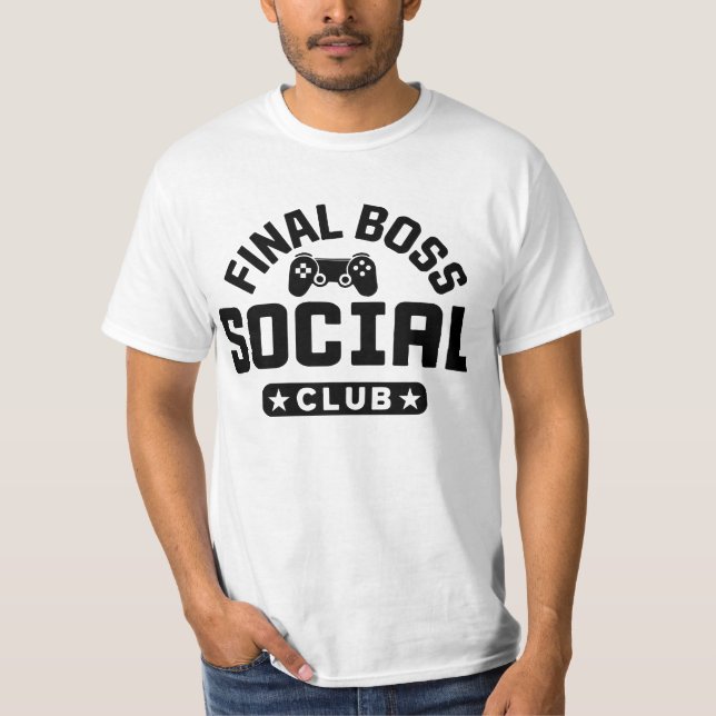 Camiseta Final Boss Social Club Gaming Controller T Shirt (Frente)