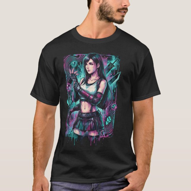 Camiseta Final Fantasy VII Tifa Lockhart Renascimento Magní (Frente)