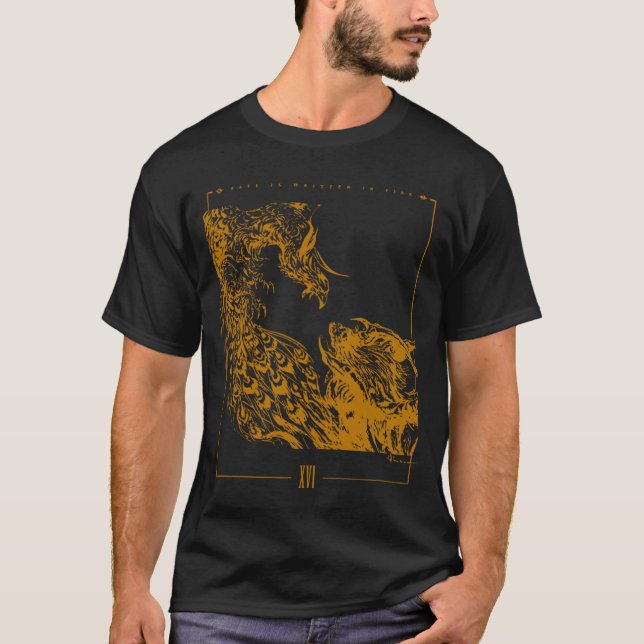 Camiseta FINAL FANTASY XVI DESTINO engraçado (Frente)