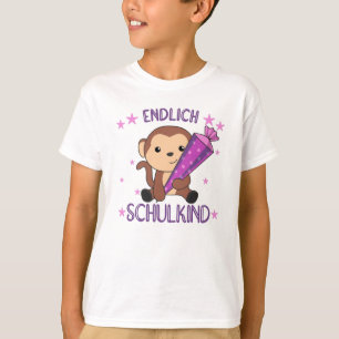 Camiseta Finalmente, a escola de macacos do tipo escolar qu