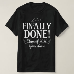 Camiseta Finalmente Concluído Turma de 2026 Graduação Perso