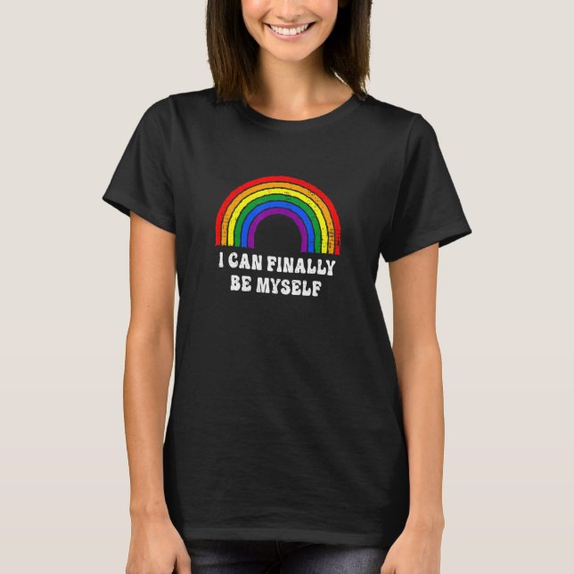 Camiseta Finalmente Posso Ser Eu Mesmo O Rainbow Lgbbt Comm (Frente)